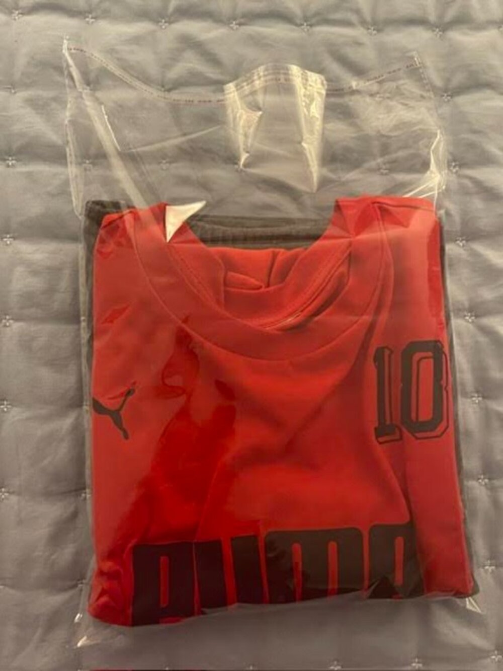 PUMA Boys Red T-Shirt & Gray Fleece Short Set Size 10/12 Like New - Picture 9 of 9